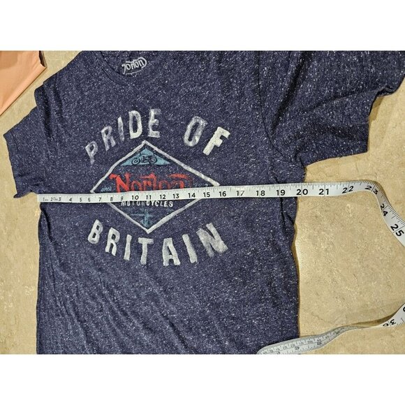 NORTON MOTORCYCLES Pride of Britain Cotton Blend Graphic T-shirt Size M - Picture 3 of 5